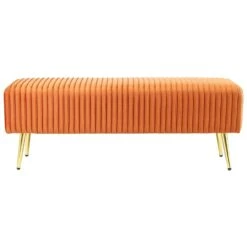 Beliani Hocker PATERSON - Oranje Fluweel 9 Beliani Hocker PATERSON - Oranje Fluweel -Woonmeubelwinkel 41536f3064484d4ba55a6f0a6e449b8a