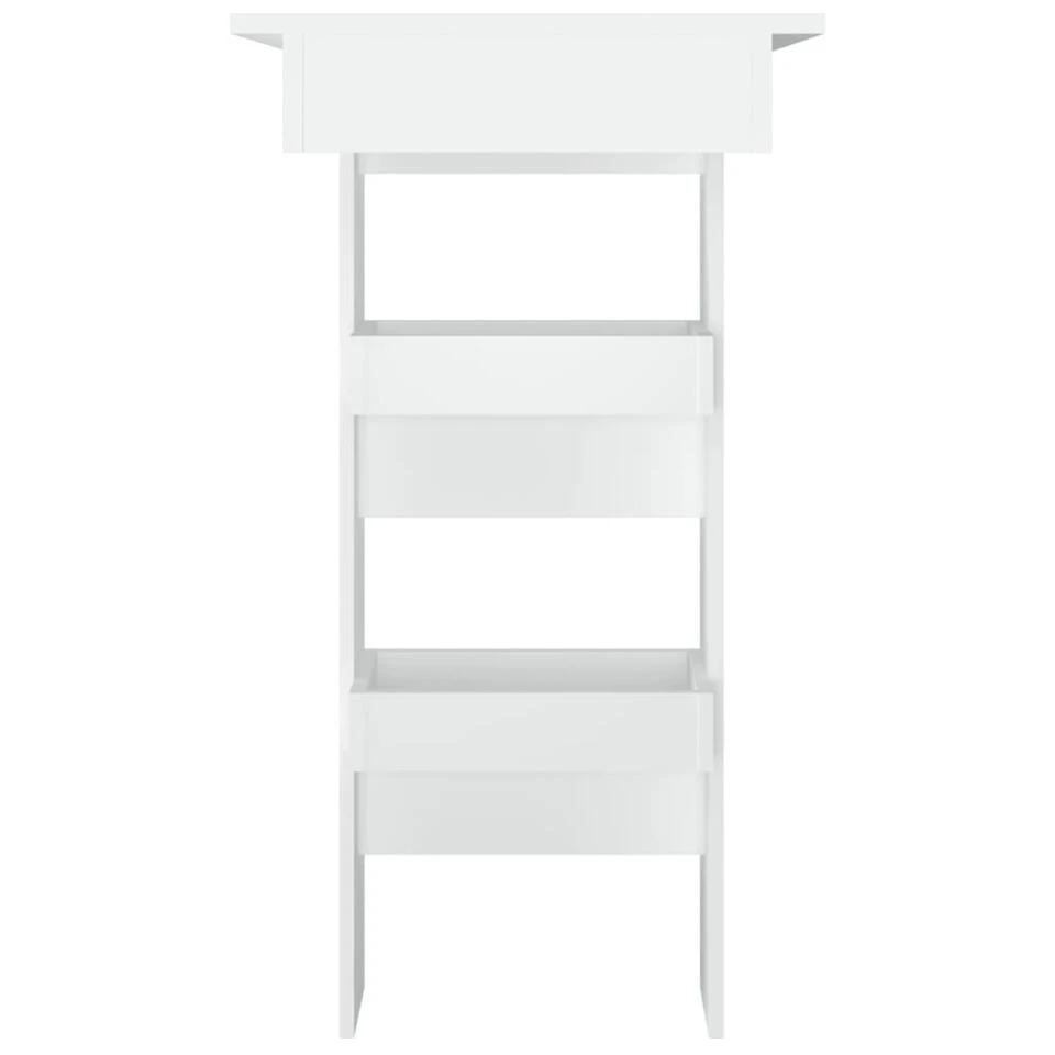 VidaXL Bartafel Wandgemonteerd 102x45x103,5 Cm Bewerkt Hout Wit 6 VidaXL Bartafel Wandgemonteerd 102x45x103,5 Cm Bewerkt Hout Wit - Afbeelding 4