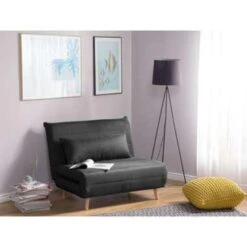 Beliani Slaapbank - SETTEN Grijs Polyester -Woonmeubelwinkel 44f6fe361525480b8f8a35c6adb92a0c