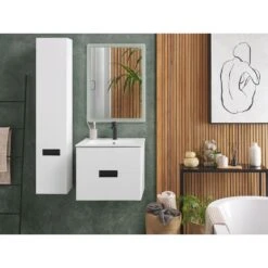 Beliani Badkamerkast Met Spiegel TUDELA - Wit Mdf -Woonmeubelwinkel 453a87f21714458b9ab3a4bfcab1136b