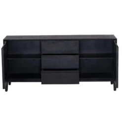 Giga Meubel Dressoir Zwart - 150x38x70cm - Mangohout - Dressoir Jiro -Woonmeubelwinkel 45c0d1ca807048fe8ae4efe4bd5bffcf