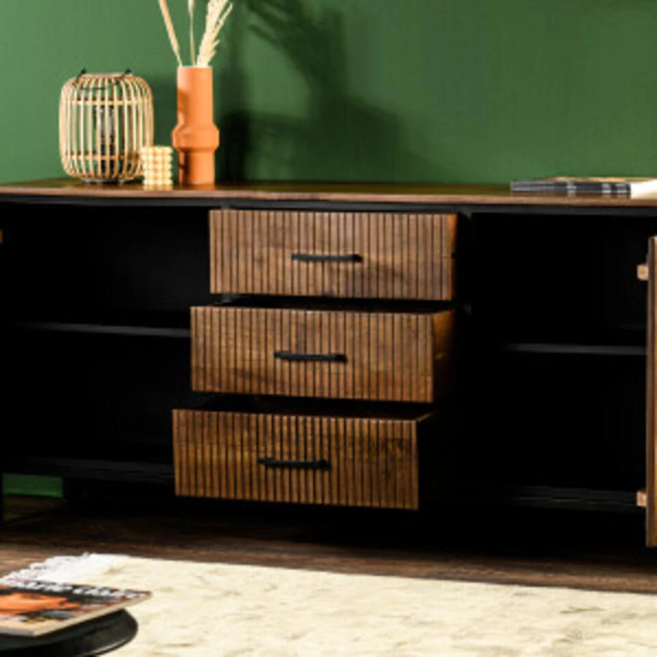 Hoyz Collection - Dressoir B430 Bruin - 180x40x80 6 Hoyz Collection - Dressoir B430 Bruin - 180x40x80 - Afbeelding 4