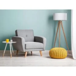 Beliani Cocktailstoel FLORLI - Grijs Polyester -Woonmeubelwinkel 494bc1a1166b4094840923a01f320a69