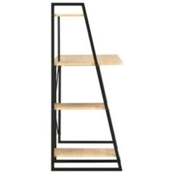 VidaXL Bureau Met Schappen 102x50x117 Cm Zwart En Eikenkleurig 8 VidaXL Bureau Met Schappen 102x50x117 Cm Zwart En Eikenkleurig -Woonmeubelwinkel 4e892e9606c14c36a4d3f8742538a3ab