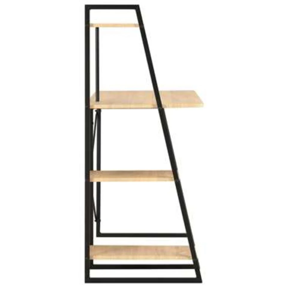 VidaXL Bureau Met Schappen 102x50x117 Cm Zwart En Eikenkleurig 5 VidaXL Bureau Met Schappen 102x50x117 Cm Zwart En Eikenkleurig - Afbeelding 3