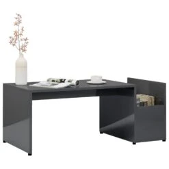 VidaXL Salontafel 90x45x35 Cm Spaanplaat Hoogglans Grijs -Woonmeubelwinkel 52cb68f78eaa4f21b8ce0c57f1630965