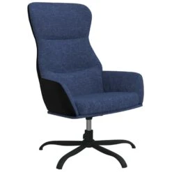 VidaXL Relaxstoel Met Voetensteun Stof Blauw -Woonmeubelwinkel 553caefc2c474f2095bb26962563cfbe