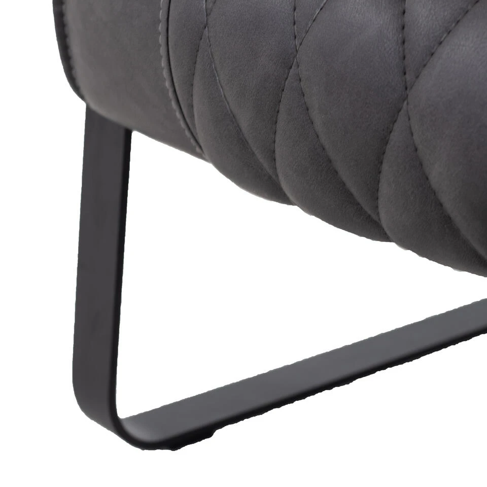 Giga Meubel Fauteuil Antraciet - PU-Leer - 62x80x82cm - Iwan 6 Giga Meubel Fauteuil Antraciet - PU-Leer - 62x80x82cm - Iwan - Afbeelding 4