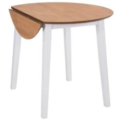 VidaXL Eettafel Inklapbaar Rond MDF Wit -Woonmeubelwinkel 5d3dfacf76bd4251b271b2ce54005824