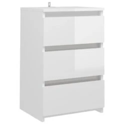 VidaXL Nachtkastjes 2 St 40x35x62,5 Cm Spaanplaat Hoogglans Wit -Woonmeubelwinkel 62ef6fe90bae48978ce8a7e0efd69c24