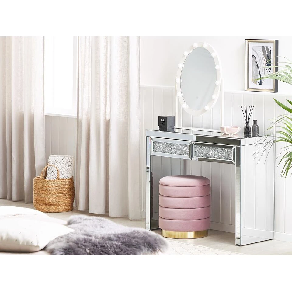 Beliani Consoletafel TILLY - Zilver Glas 6 Beliani Consoletafel TILLY - Zilver Glas - Afbeelding 4