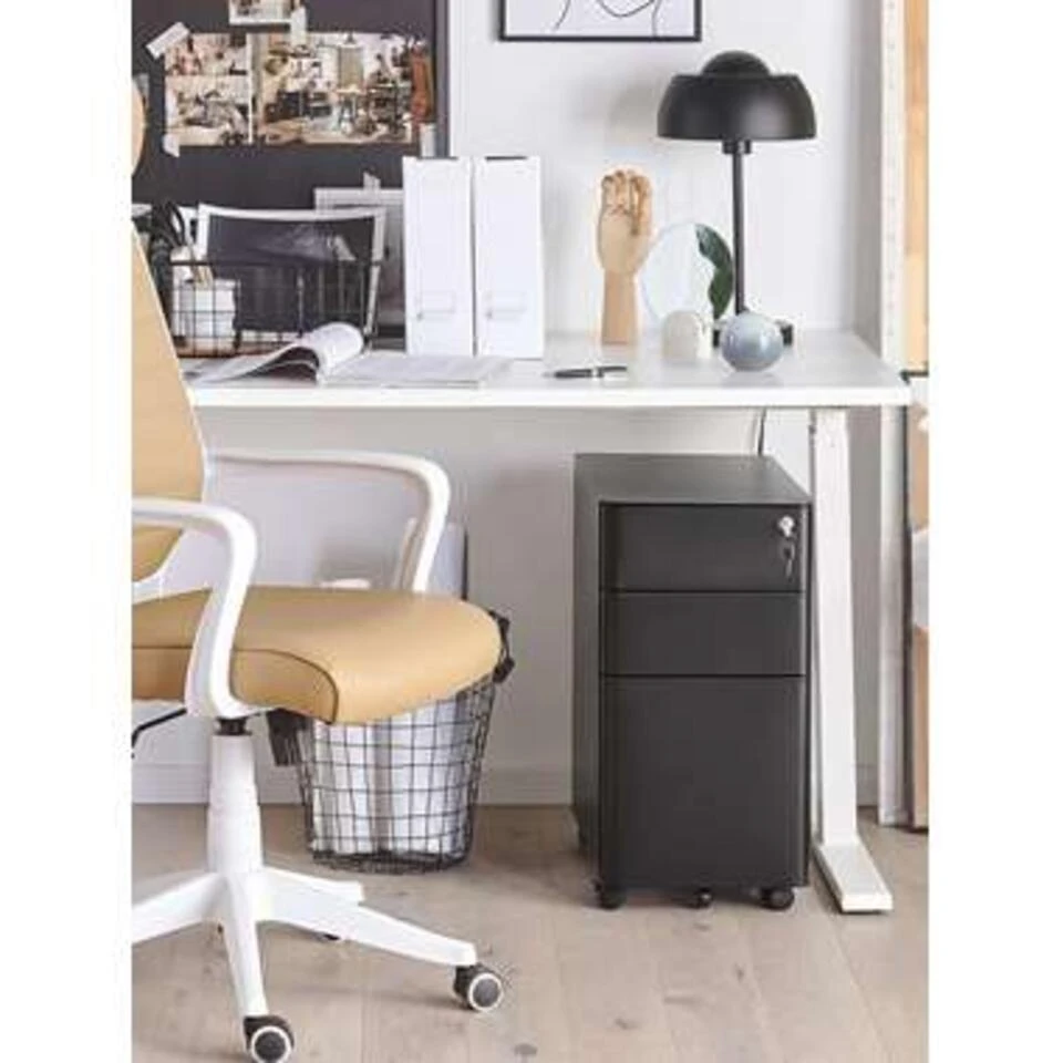 Beliani Kantoorkast BOLSENA - Zwart Metaal 5 Beliani Kantoorkast BOLSENA - Zwart Metaal - Afbeelding 3