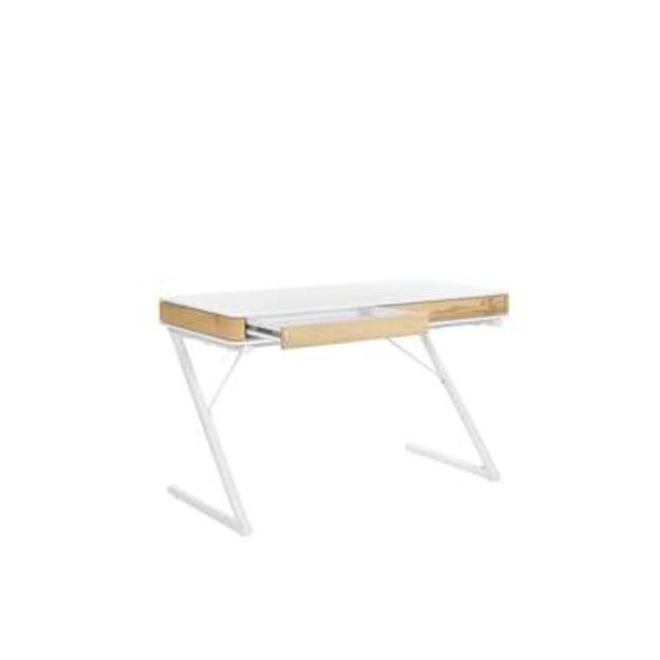 Beliani Bureau FONTANA - Wit Mdf 5 Beliani Bureau FONTANA - Wit Mdf - Afbeelding 3