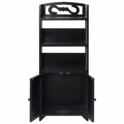 VidaXL Badkamerkast 46x24x116 Cm Paulowniahout Zwart -Woonmeubelwinkel 7cf133ae0bbb4cbea6a2c36b95364df9