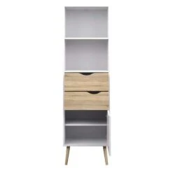 Boekenkast Delta - Wit/eikenkleur - 171,3x50,1x39 Cm 8 Boekenkast Delta - Wit/eikenkleur - 171,3x50,1x39 Cm -Woonmeubelwinkel 81000920 0101