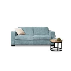 Bank Stuttgart 2-zits - Ribcord - Ijsblauw -Woonmeubelwinkel 81003135 4000