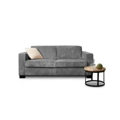 Bank Stuttgart 3-zits - Ribcord - Antraciet -Woonmeubelwinkel 81003138 4000