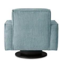 Draaifauteuil Stuttgart Met Armleuning - Ribcord - Ijsblauw/grijs -Woonmeubelwinkel 81004591 0901