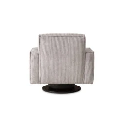 Draaifauteuil Stuttgart Met Armleuning - Ribcord - Lichtgrijs -Woonmeubelwinkel 81004592 0900