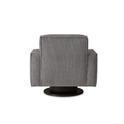 Draaifauteuil Stuttgart Met Armleuning - Ribcord - Antraciet -Woonmeubelwinkel 81004593 0900