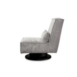 Draaifauteuil Stuttgart - Ribcord - Lichtgrijs -Woonmeubelwinkel 81004595 0301