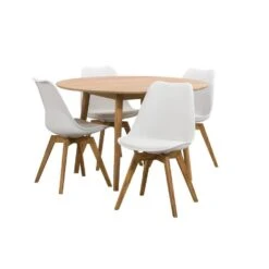 Eetkamertafel Ulfborg - Eikenkleur - Ø120x75 Cm -Woonmeubelwinkel 81004829 3010