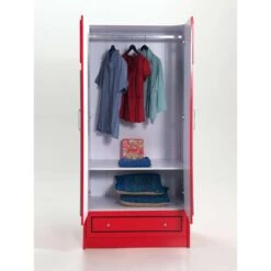 Vipack 2-deurs Kledingkast Telefooncel London - Rood - 190x90x56 Cm -Woonmeubelwinkel 81007171 0300