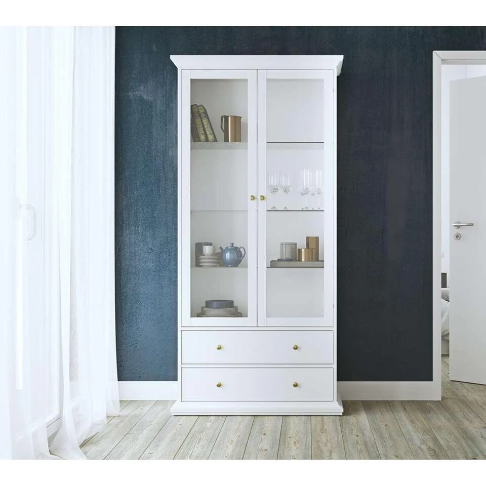 Buffetkast Paris - Wit - 2 Deuren - 2 Lades 4 Buffetkast Paris - Wit - 2 Deuren - 2 Lades - Afbeelding 2