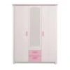 Kledingkast Kast Kiki - Wit/roze 181x136x56 Cm 2 Kledingkast Kast Kiki - Wit/roze 181x136x56 Cm -Woonmeubelwinkel 81009015