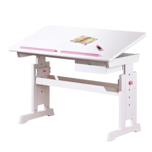 Bureau Baru - Wit - 64x109x55 Cm