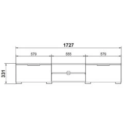 TV-meubel Uldum - Hoogglans Wit - 33,1x172,7x39,9 Cm -Woonmeubelwinkel 81010525 9600