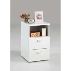 Nachtkastje Colima - 2 Lades - Wit