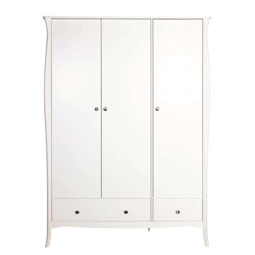 Kledingkast Baroque 3-deurs - Wit - 192x143,3x50 Cm