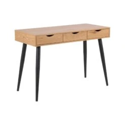 Bureau Montijo - Eiken/zwart - 77,1x110x50 Cm -Woonmeubelwinkel 81017337 0300