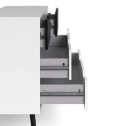 Ladekast Delta - 4 Lades - Wit/mat Zwart -Woonmeubelwinkel 81018662 0400