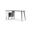 Bureau Delta - Wit/zwart - 75,8x145,1x81 Cm 2 Bureau Delta - Wit/zwart - 75,8x145,1x81 Cm -Woonmeubelwinkel 81018666