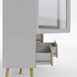 Buffetkast Delta - Wit/eiken - 200,1x98,7x39,1 Cm -Woonmeubelwinkel 81018678 0500