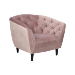 Fauteuil Thyrza - Fluweel - Oudroze -Woonmeubelwinkel 81020423 0700
