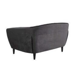 Bank Thyrza 2-zits - Fluweel - Donkergrijs -Woonmeubelwinkel 81020424 0200