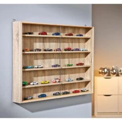 Vitrine Compilati - Eikenkleur - 60x80x9,5 Cm -Woonmeubelwinkel 81020922 0200