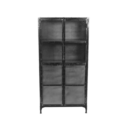 HSM Collection Vitrinekast Brooklyn - Zwart - 90x40x180 Cm