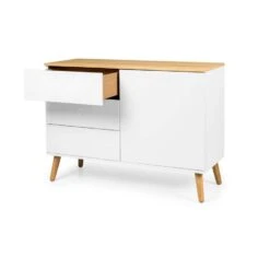 Tenzo Dressoir Dot - Wit/eiken - 79x109x43 Cm -Woonmeubelwinkel 81023950 0600