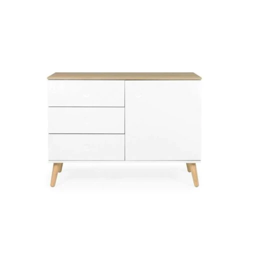 Tenzo Dressoir Dot - Wit/eiken - 79x109x43 Cm