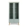 Tenzo Vitrinekast Dot - Lichtgroen/eiken - 175x79x45 Cm -Woonmeubelwinkel 81023965