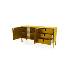 Tenzo Dressoir Uno - Mosterd - 86x171x46 Cm -Woonmeubelwinkel 81024032 0600