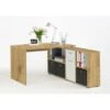 Hoekbureau Lex - Eikenkleur/wit - 136x68x75 Cm 2 Hoekbureau Lex - Eikenkleur/wit - 136x68x75 Cm -Woonmeubelwinkel 81025638