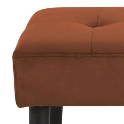 Bankje Gaby - Stof Vic - Koper - 45x95x38 Cm -Woonmeubelwinkel 81027708 0500