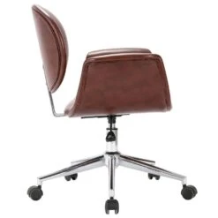 VidaXL Eetkamerstoelen Draaibaar 2 St Kunstleer Bruin 9 VidaXL Eetkamerstoelen Draaibaar 2 St Kunstleer Bruin -Woonmeubelwinkel 8341a4bc8907403597fe9bed03fde2f0