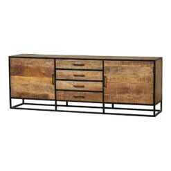 Dressoir San Antonio 210cm - Mangohout - Bruin - Rechthoekig -Woonmeubelwinkel 8da3b4eed5c94fa4901a018c8be61ba5