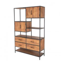 Giga Meubel Vakkenkast - 4-lades - 4-deurs - 120x40x190cm - Milay -Woonmeubelwinkel 9aaff9b1a06e43cdb0ecd93d76fcd568